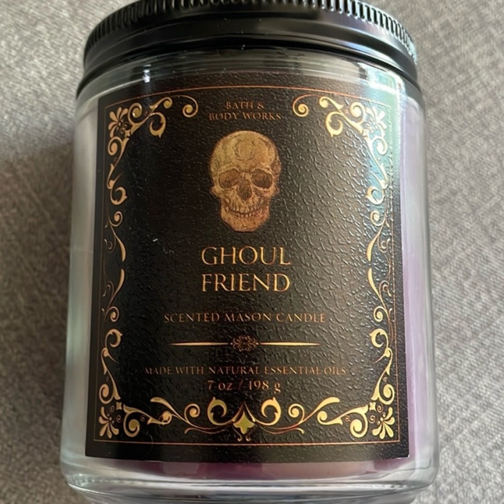 Bath & Body Works Halloween Ghoul Friend Scented Mason Single Wick Candle